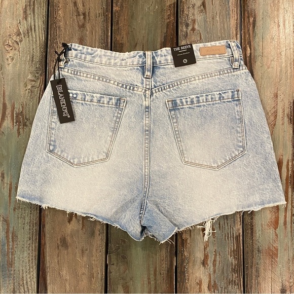Blank NYC 8 (29) NWT Reeve High-Rise Cutoff Shorts Denim Womens Distressed - Picture 4 of 13